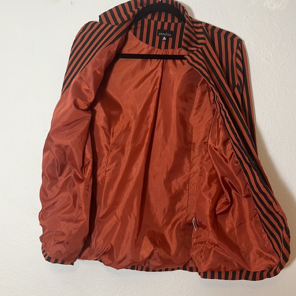 Zenobia Single button Striped Women’s Blazer - Picture 2 of 10